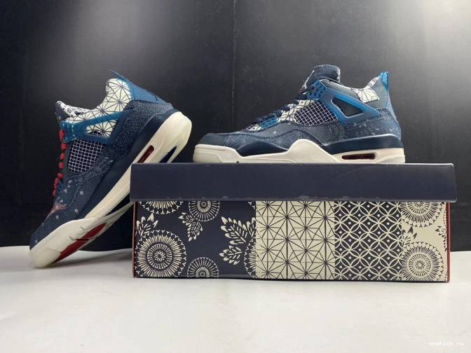 Rep Onekick SE CW0898-400 Sashiko Jordan Retro 4 Air 0711
